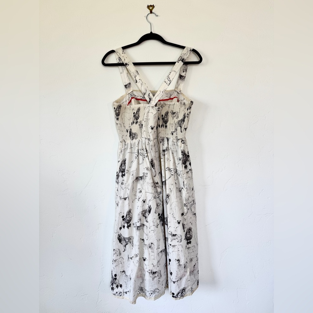 Anthropologie Maeve Fetch & Frolic Dog Print Midi Dress - Picture 3 of 16